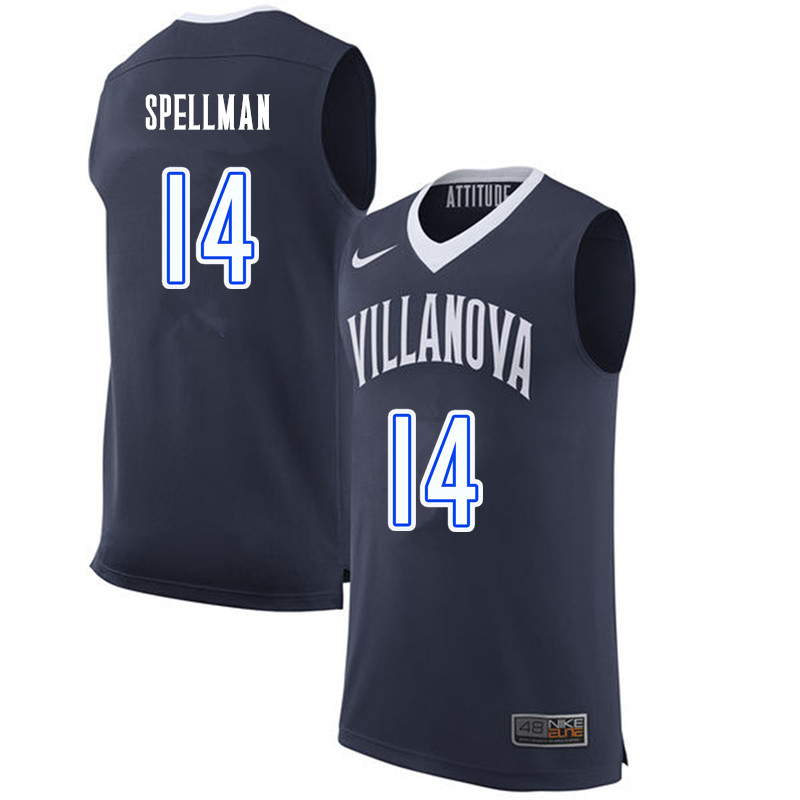 Men #14 Omari Spellman Villanova Wildcats College Basketball Jerseys-Navy